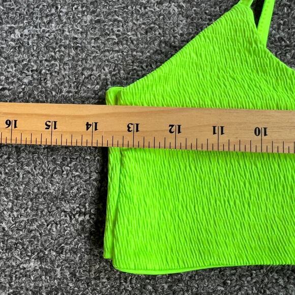 PRETTYLITTLETHING neon green 2 piece bikini set US Size 8 - Picture 3 of 6